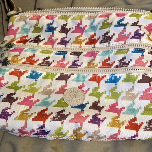 Kipling Multi Zip Houndstooth Multi Color Crossbody - Picture 5 of 10